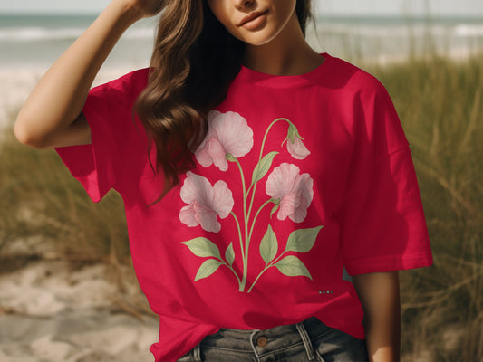 Beautiful Floral Graphic Pink Unisex T-Shirt product
