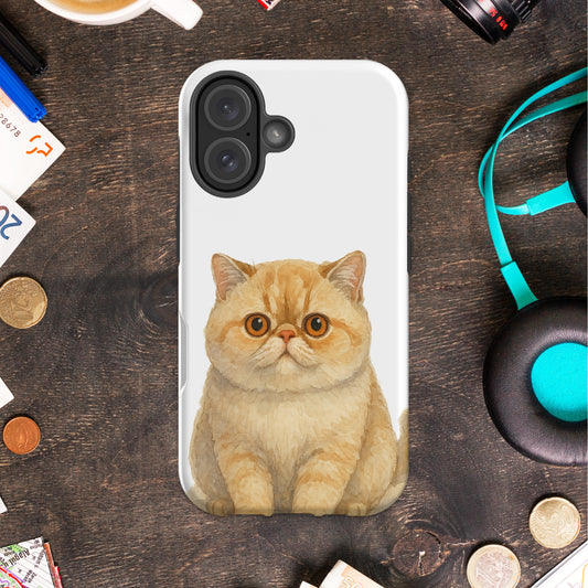 Cute Fluffy Cat Illustration Phone Case product
