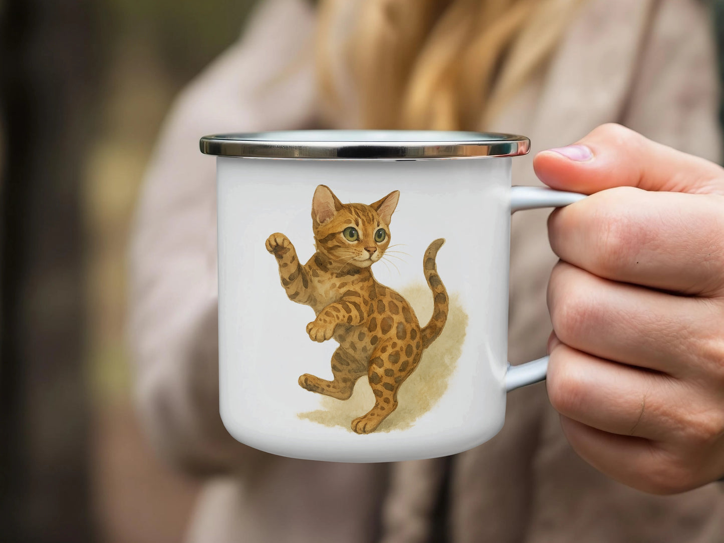Playful Kitten Design on White Coffee Mug product