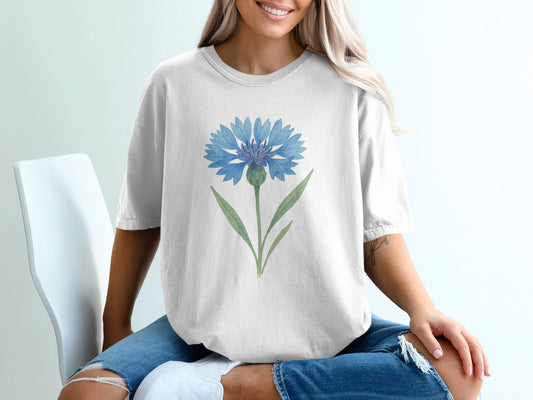 Beautiful Blue Flower Graphic Tee product type