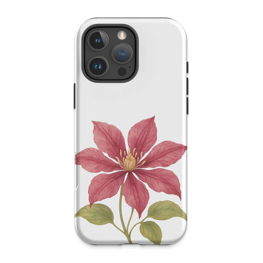 Delicate Pink Flower Design on White Phone Case product