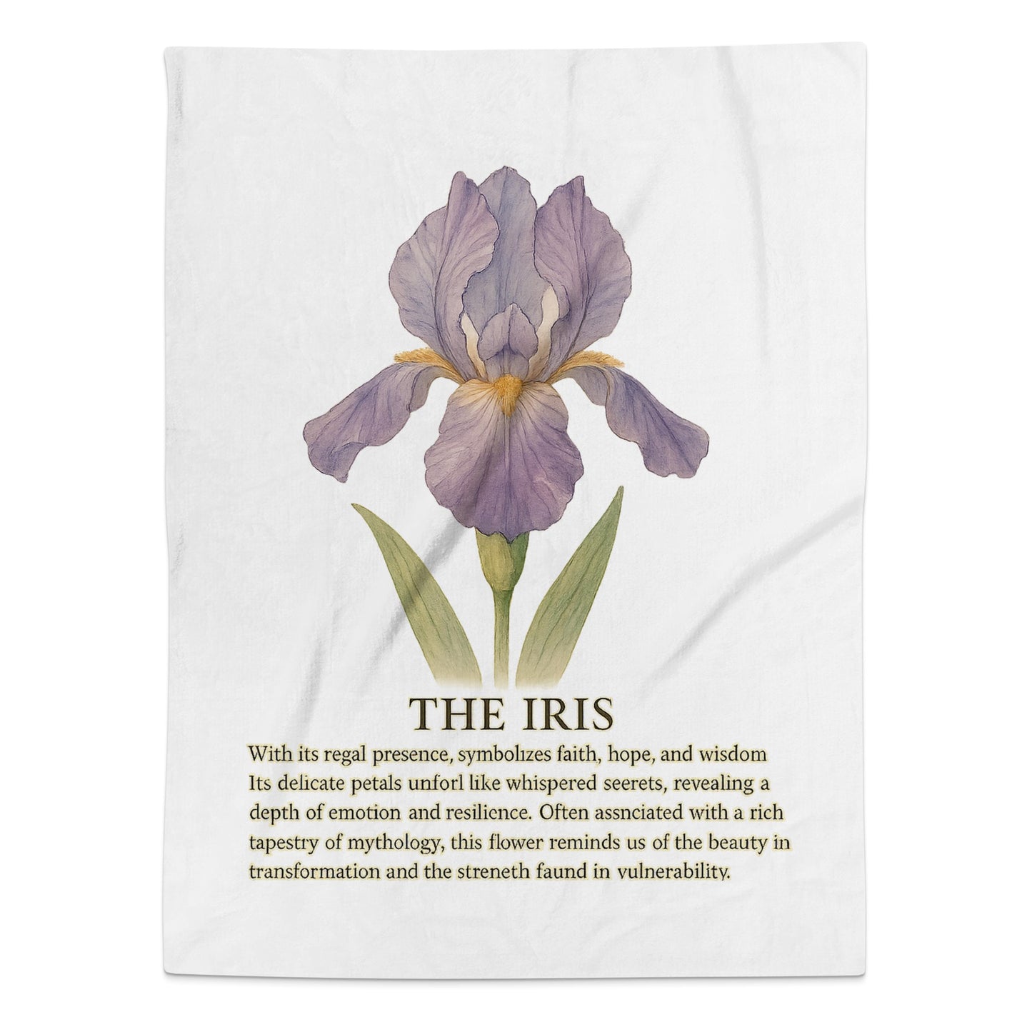 Elegant Floral Print Blanket with Inspirational Text product