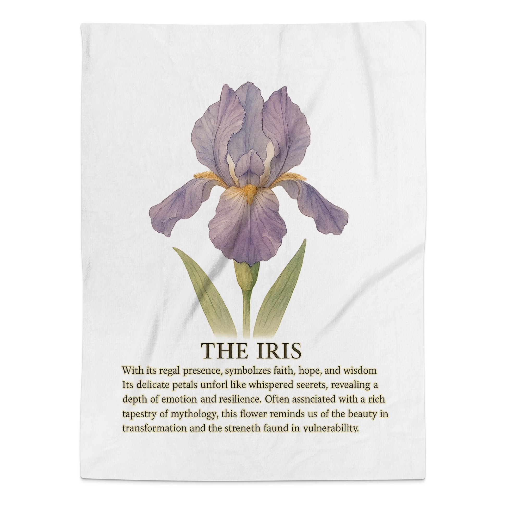 Elegant Floral Print Blanket with Inspirational Text product
