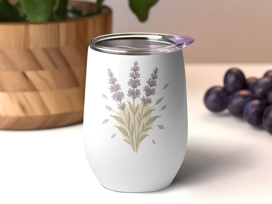 Lavender Floral Insulated Mug Ideal for Travel product