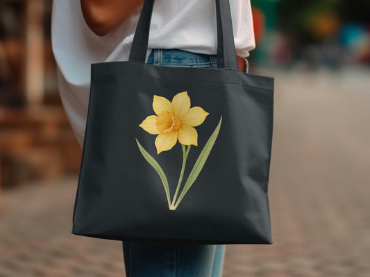 Yellow Flower Print Tote Bag Perfect for All Occasions product