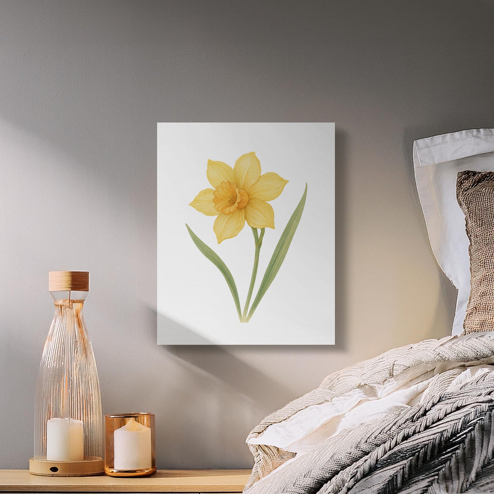 Daffodil Flower Canvas Wall Art Print Decor product