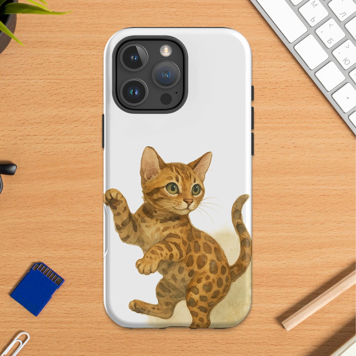 Cute Kitten Artwork iPhone Case Protective product