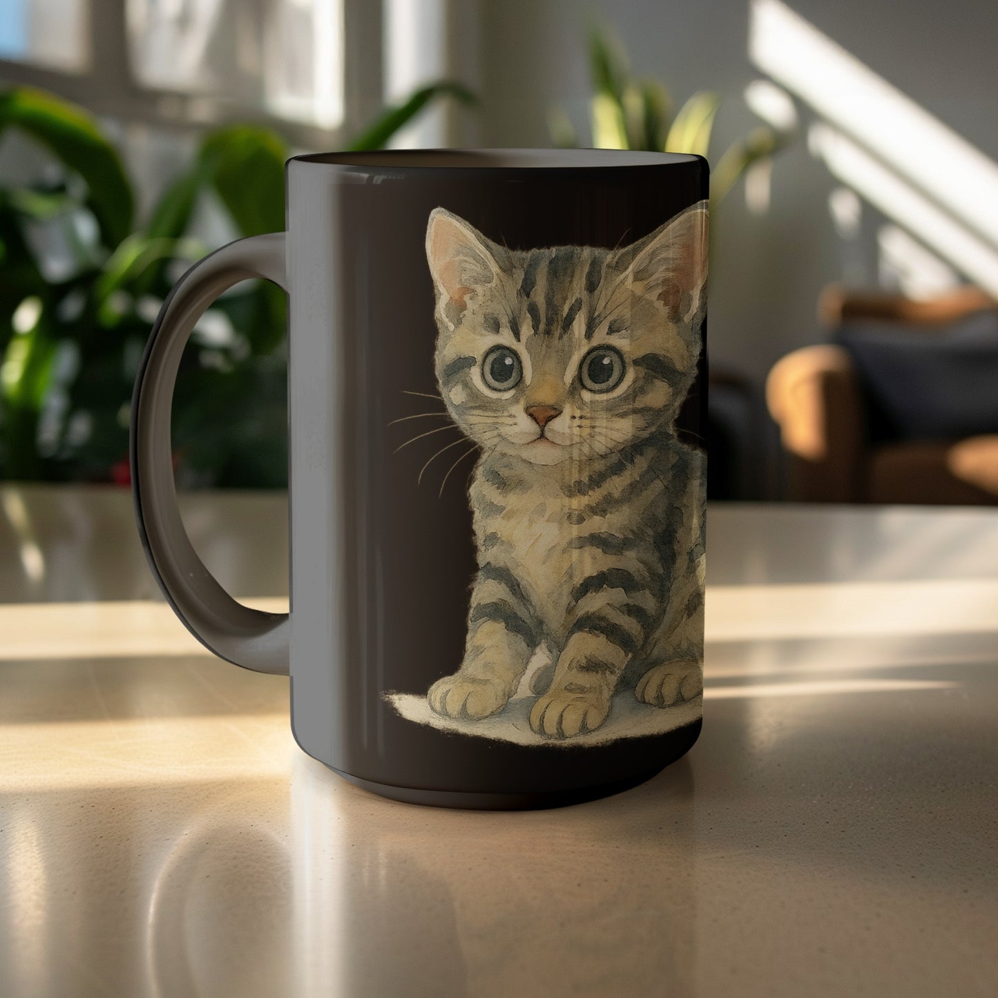 Cute Kitten Print Design on Coffee Mug product