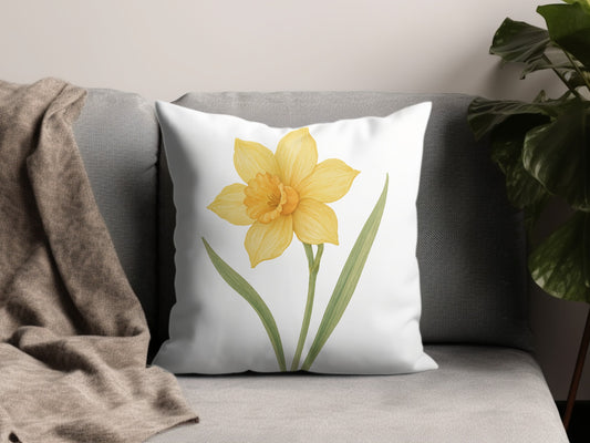 Beautiful Yellow Daffodil Pillow for Home Decor product type