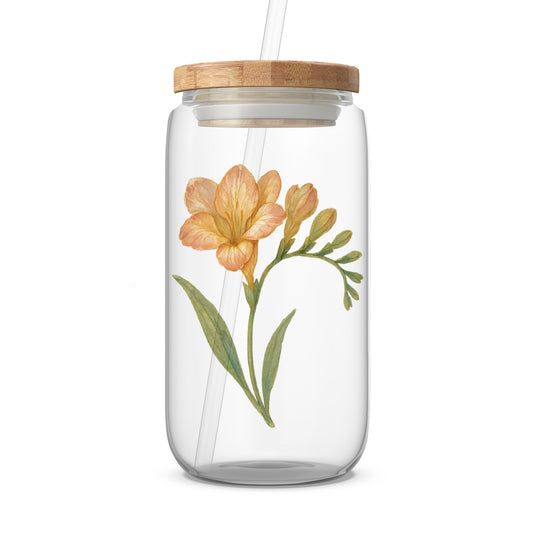 Floral Design Clear Jar with Lid product type