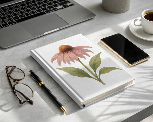 Elegant Floral Design Hardcover Notebook product type