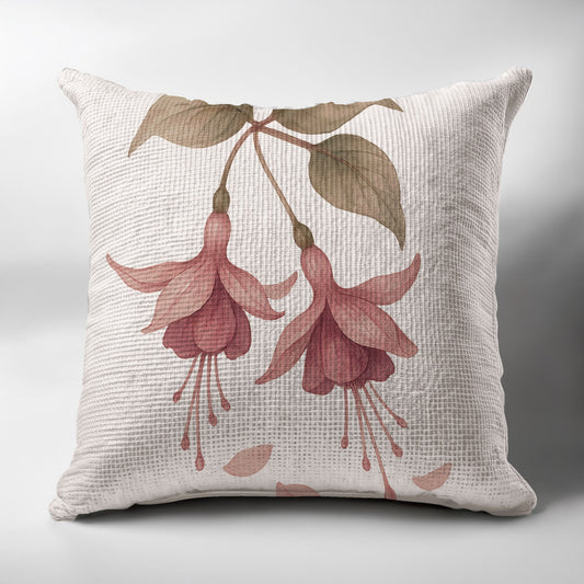 Decorative Floral Cushion with Red Flowers product