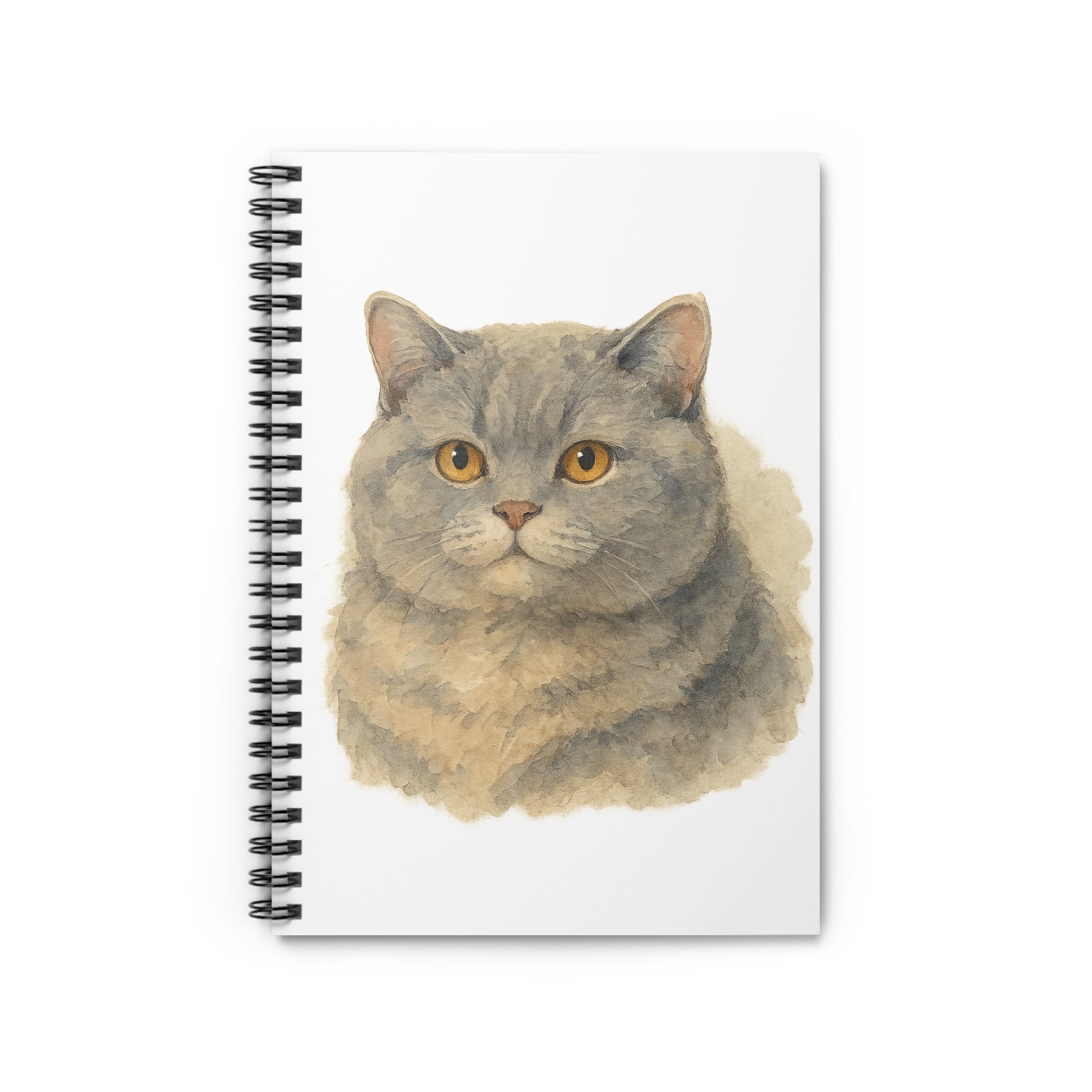Gray Cat Illustration Spiral Notebook product type