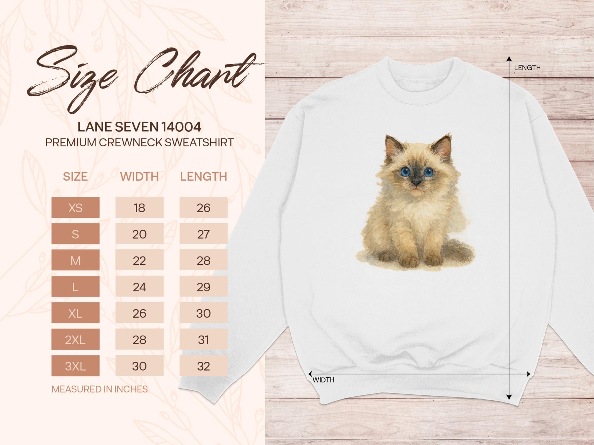 Adorable Fluffy Kitten Print Crewneck Sweatshirt product