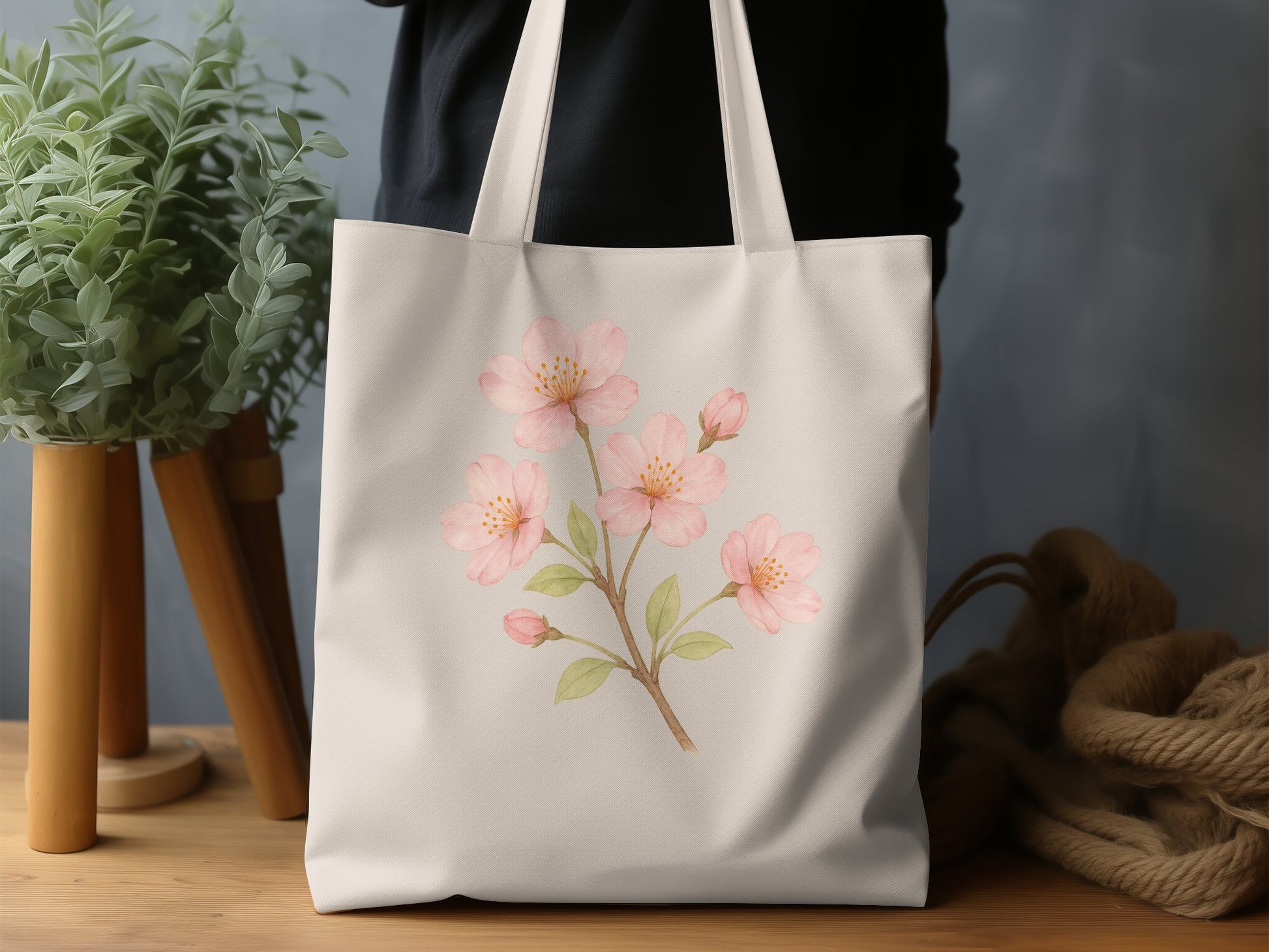 Stylish Tote with Beautiful Floral Design product type