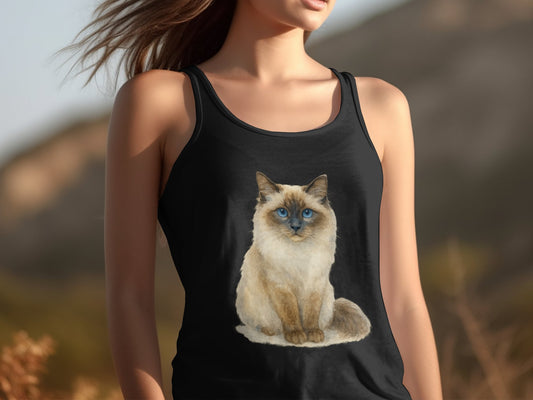 Cute Blue-Eyed Ragdoll Cat Printed Tank Top product type