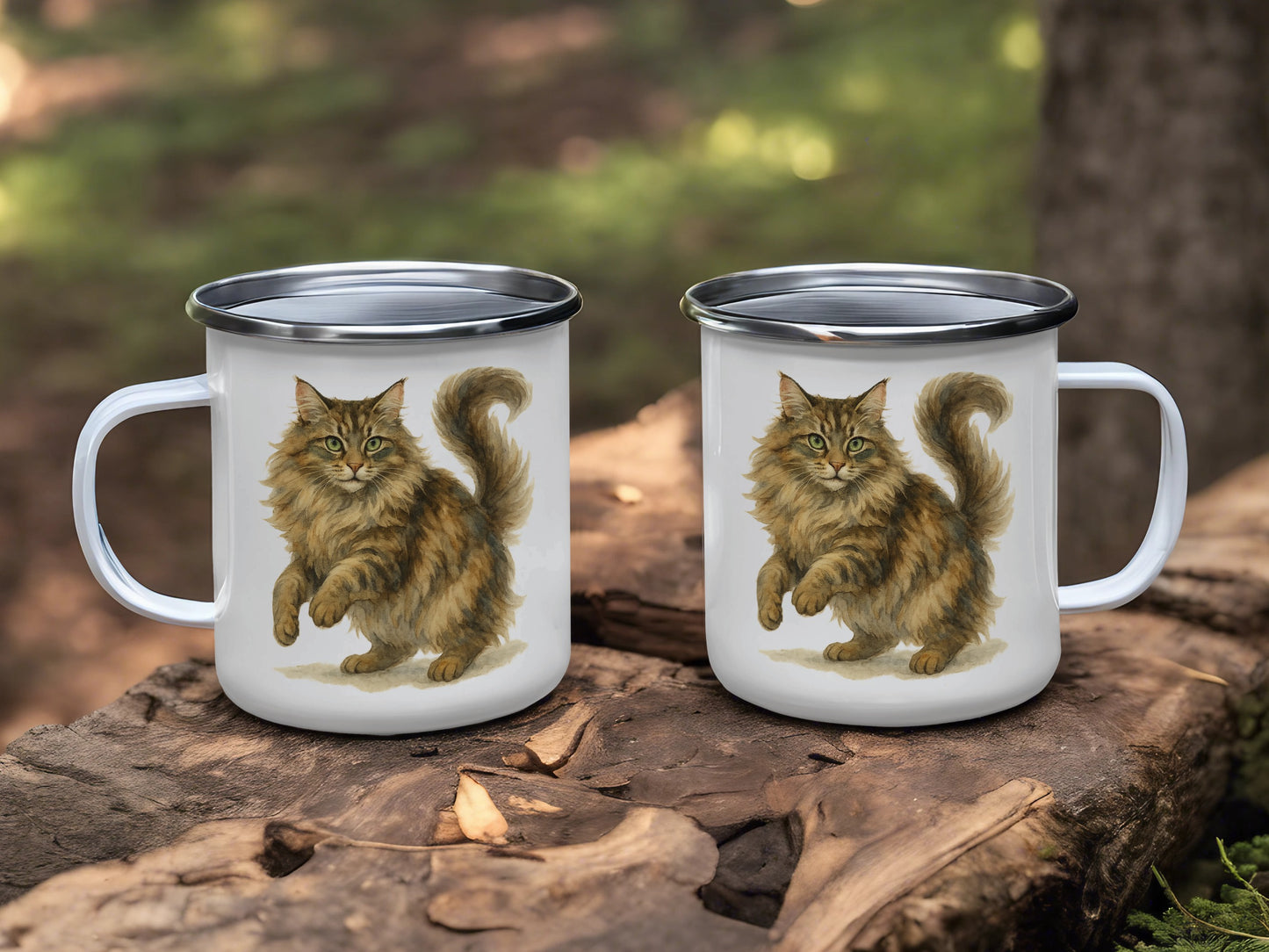 Adorable Cat Design Metal Mug Set Product