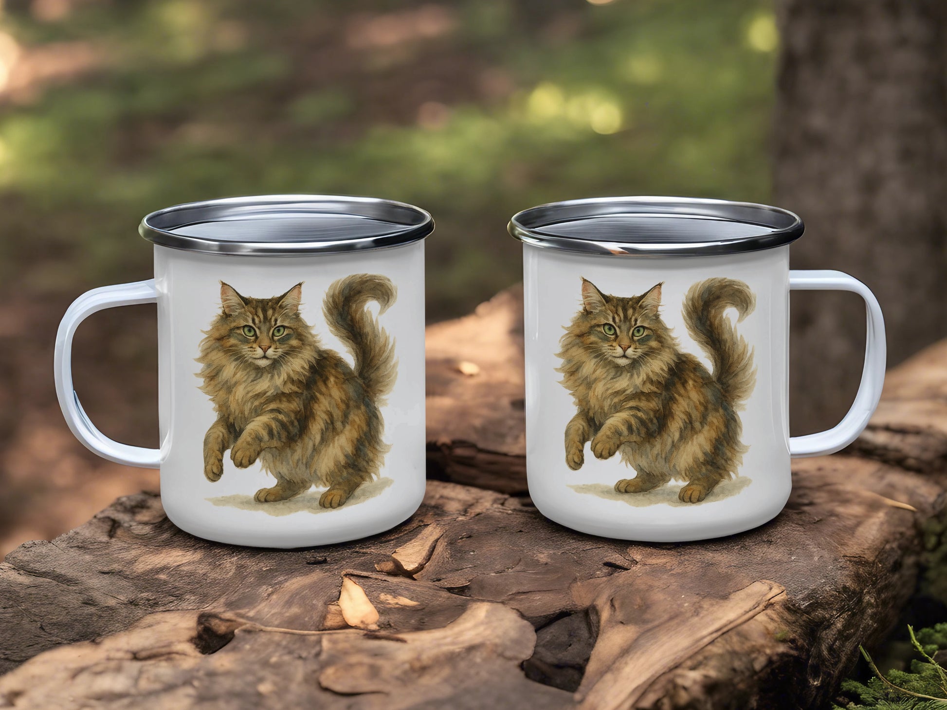 Adorable Cat Design Metal Mug Set Product