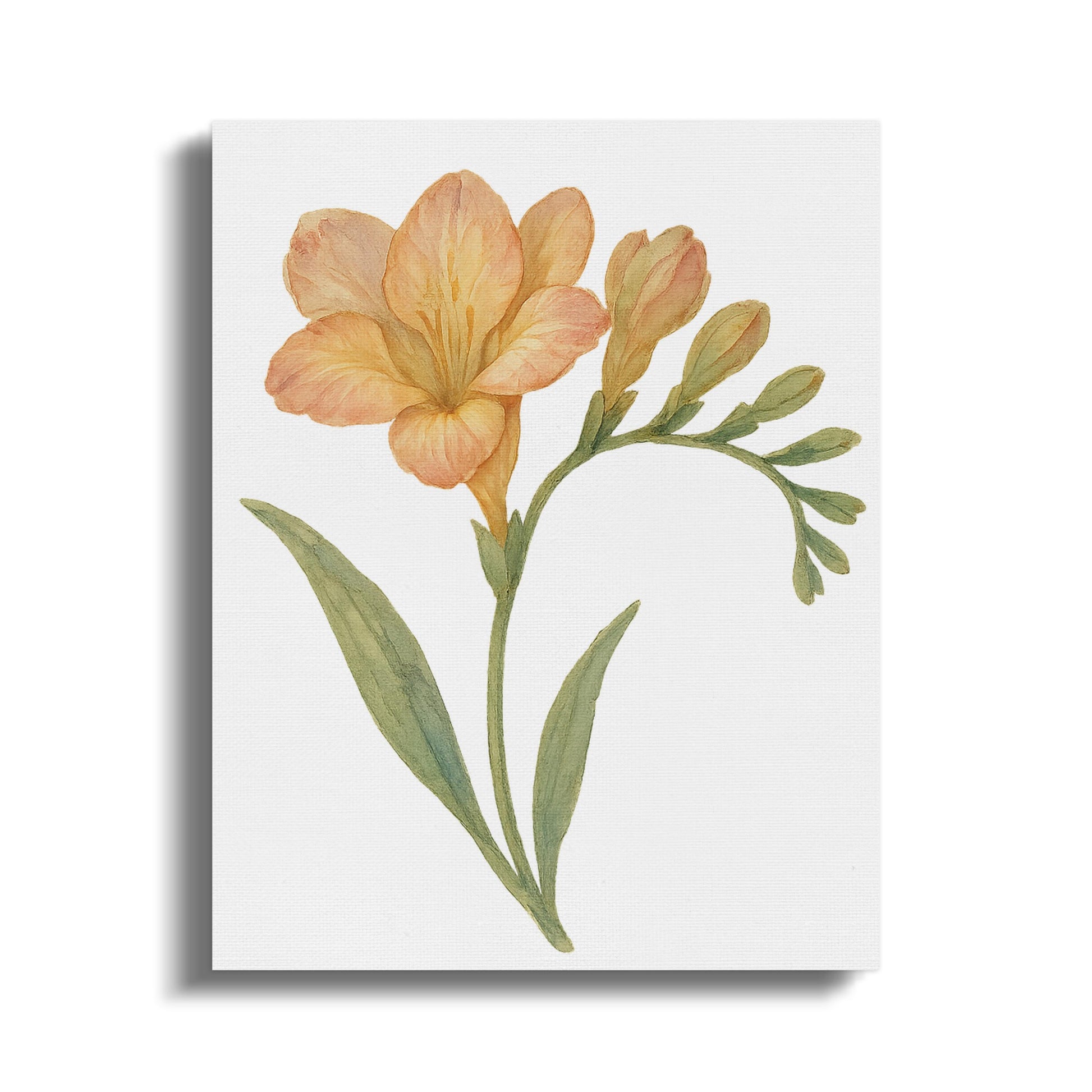 Watercolor Orange Flower Botanical Canvas Art product