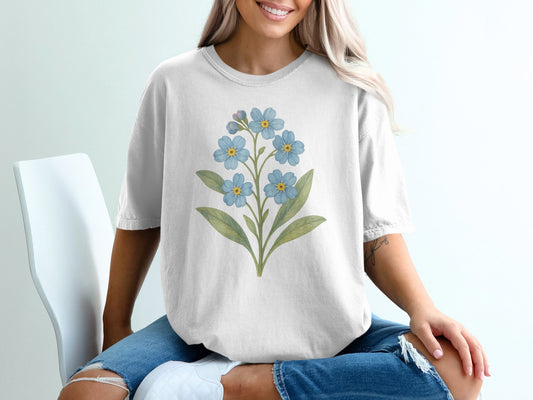 Blue Floral Graphic Design on Casual Wear product type
