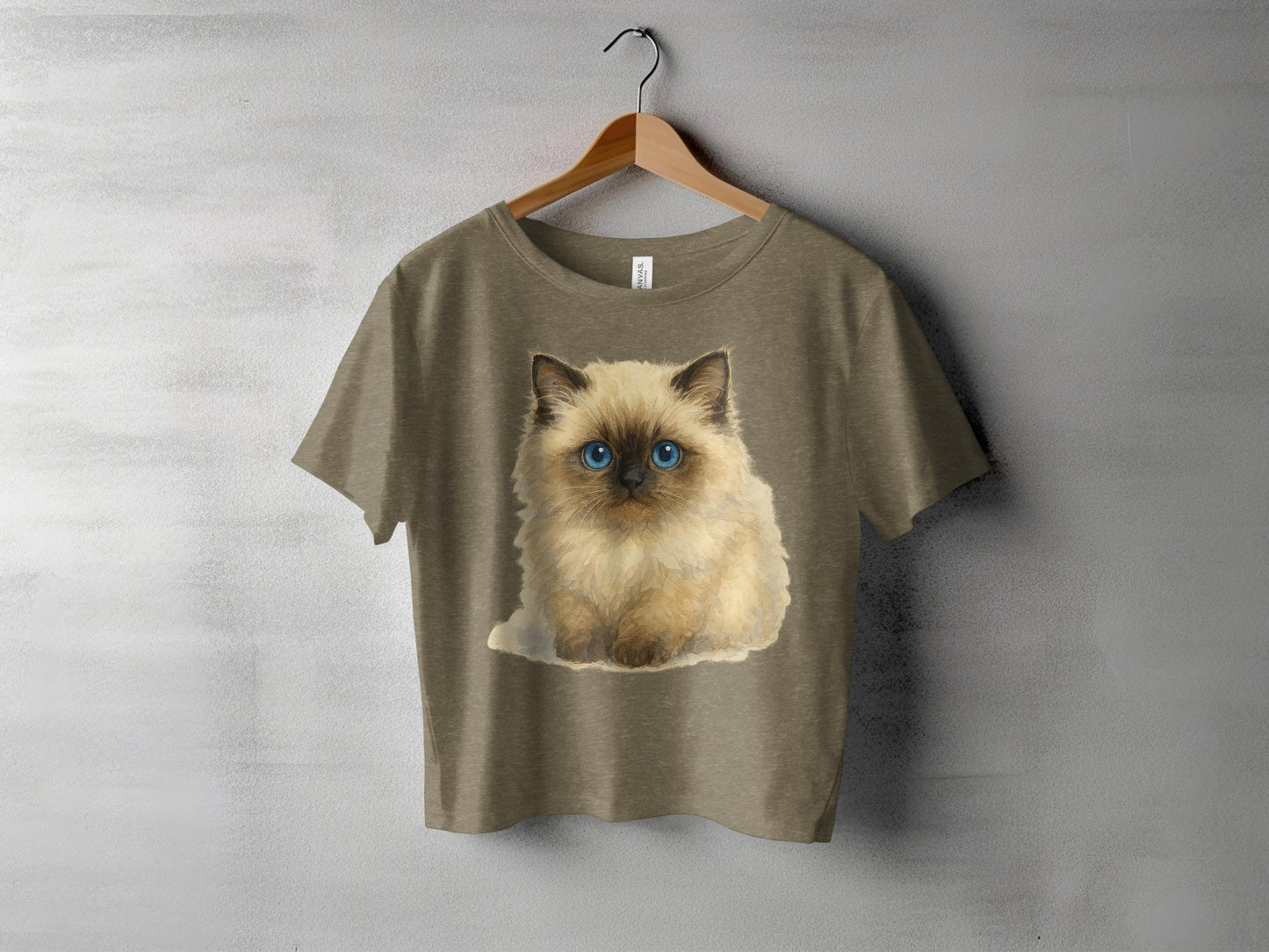 Cute Blue-Eyed Kitten Graphic Short Sleeve Shirt product type