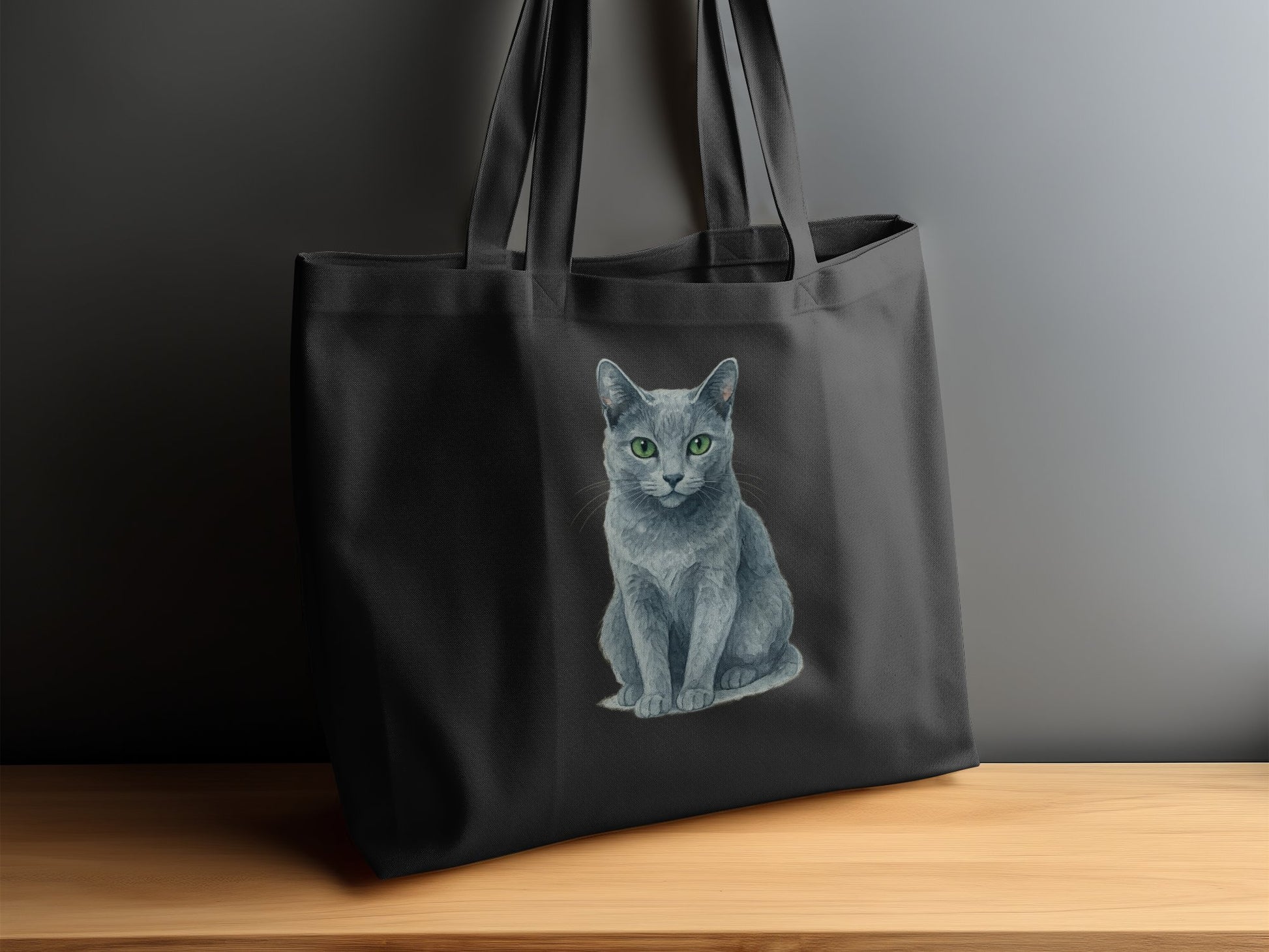 Gray Cat Design Reusable Fashion Tote Bag product type
