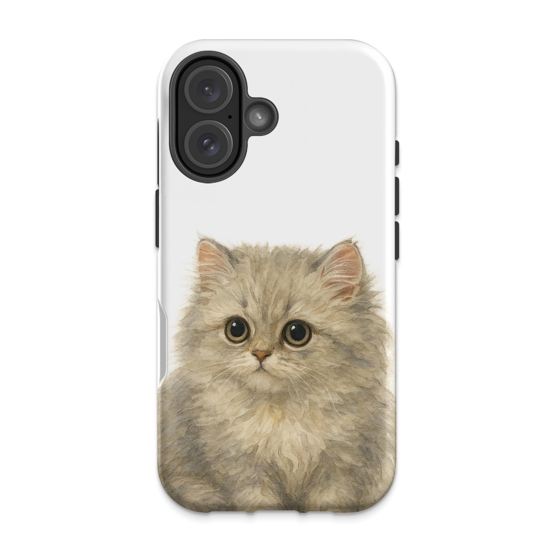 Adorable Fluffy Kitten Design Phone Case product