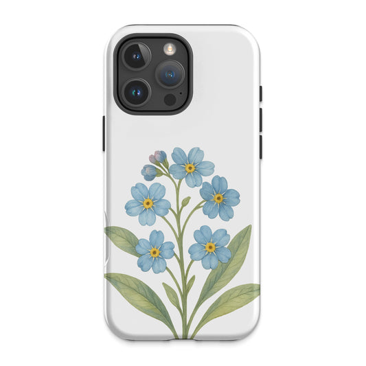 Blue Flower Print iPhone Case stylish elegant product