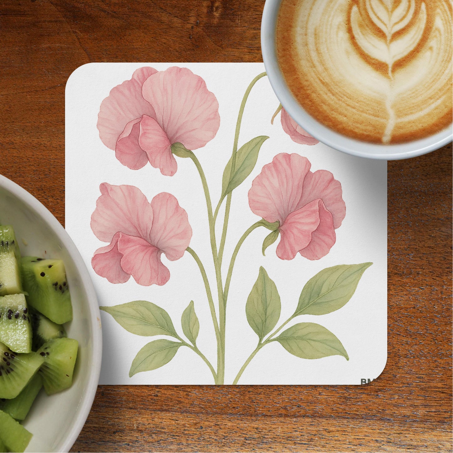 Pink Floral Decorative Coaster for Home and Kitchen product type