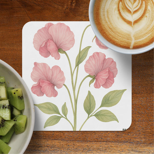 Pink Floral Decorative Coaster for Home and Kitchen product type