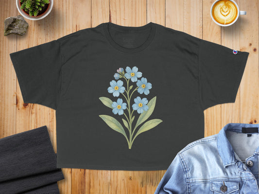 Floral Blue Flower Graphic Tee shirt product