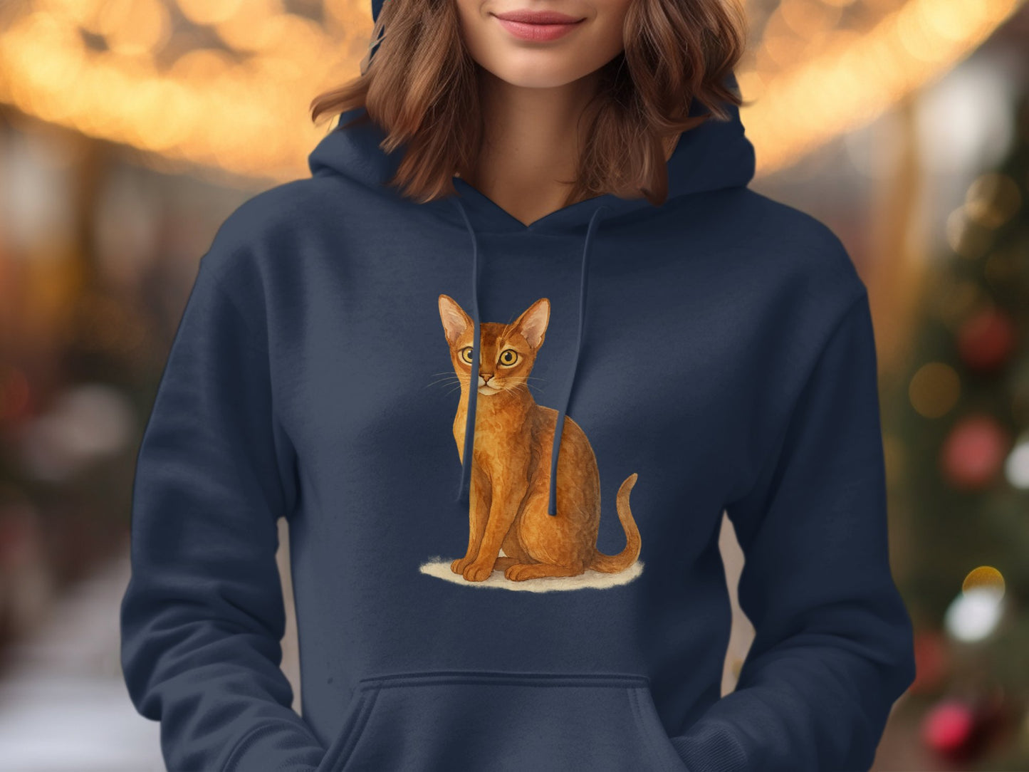 Cute Orange Cat Graphic Print Hoodie product