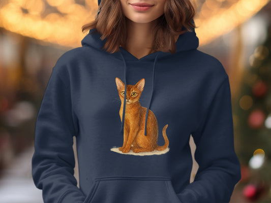 Cute Orange Cat Graphic Print Hoodie product