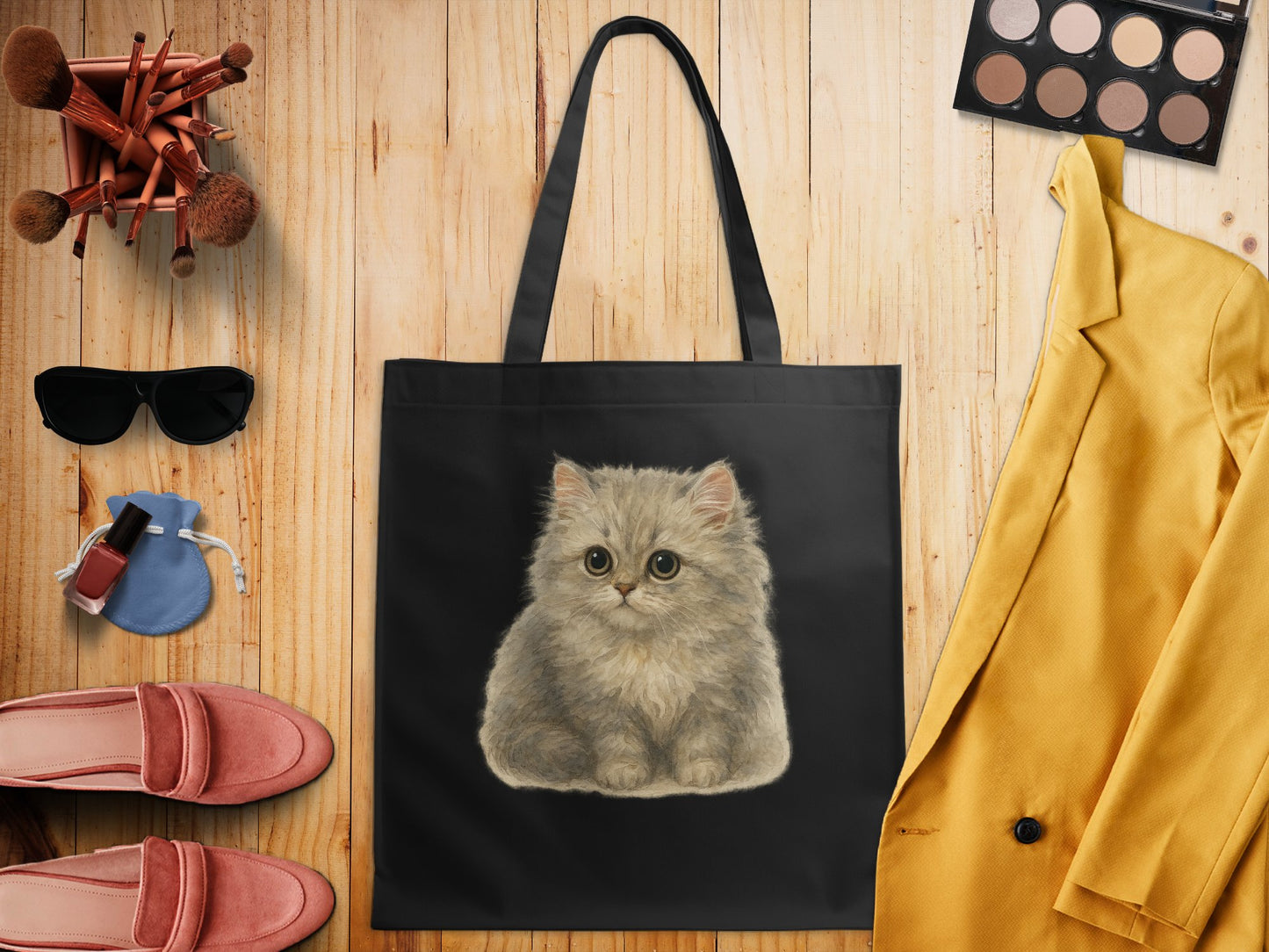 Adorable Kitten Design Tote Bag Cute Cat Lover Product
