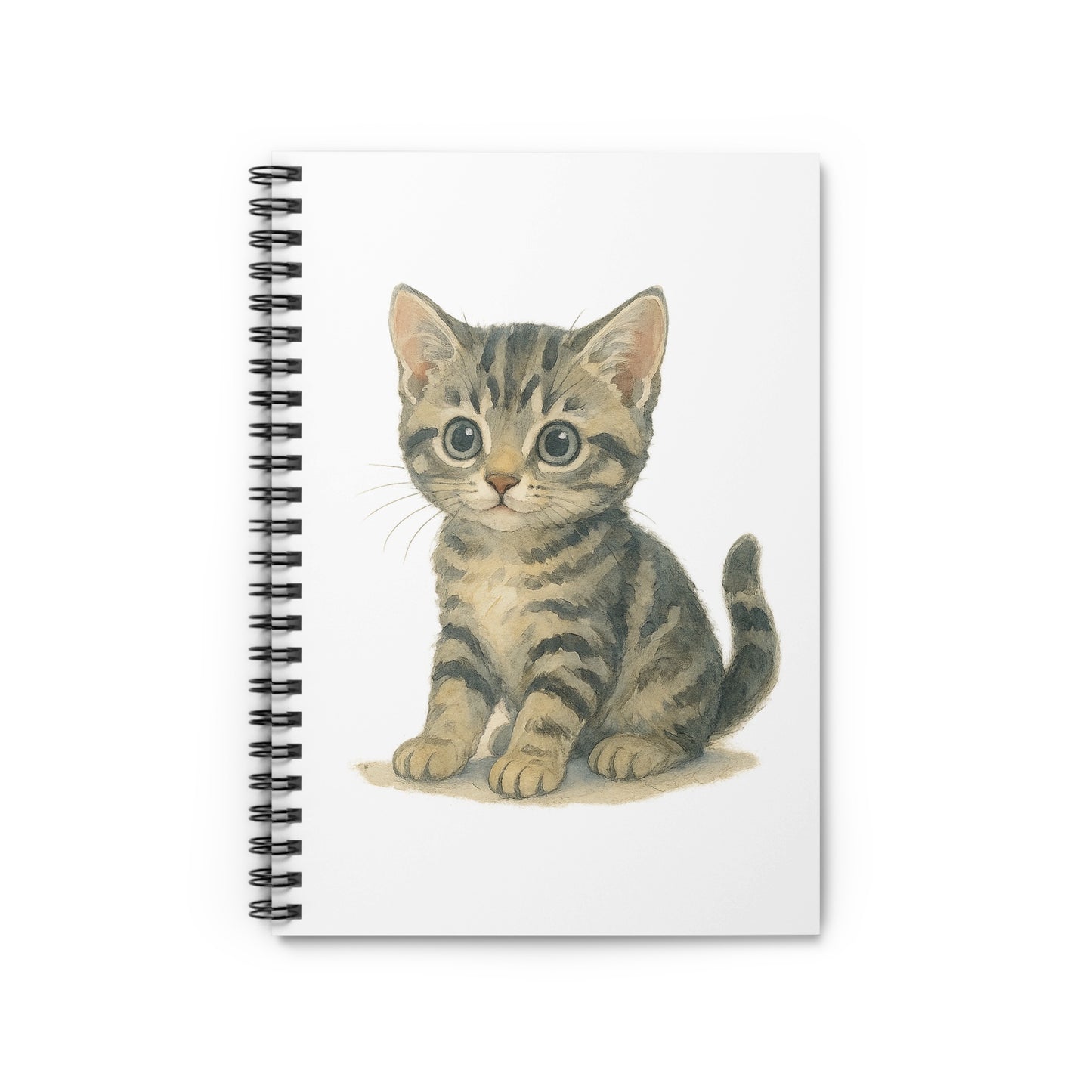 Cute Kitten Illustration on Spiral Notebook product
