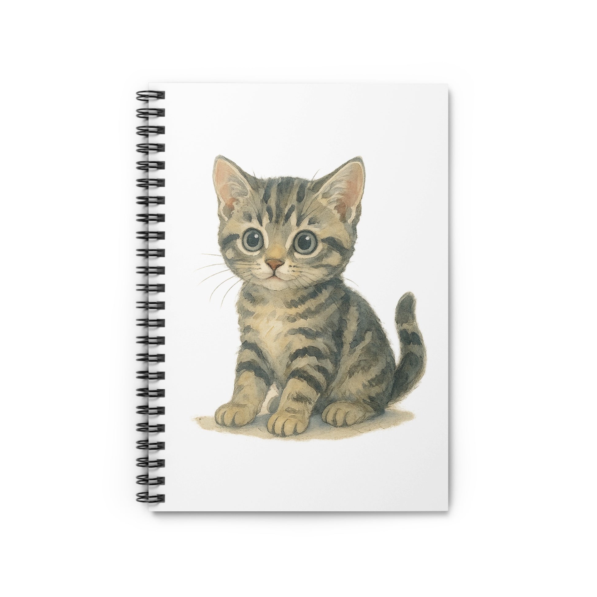 Cute Kitten Illustration on Spiral Notebook product