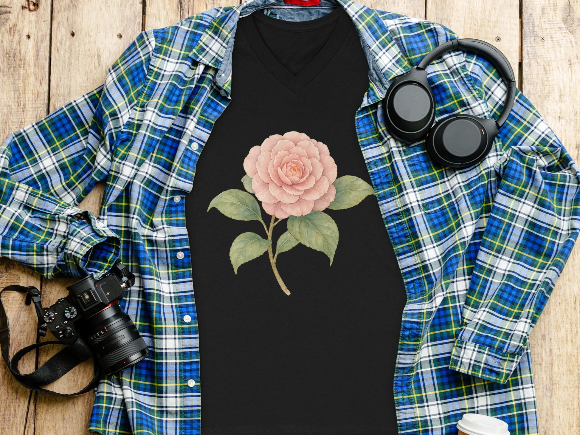 Beautiful Rose Artwork Printed on Comfortable Shirt product type