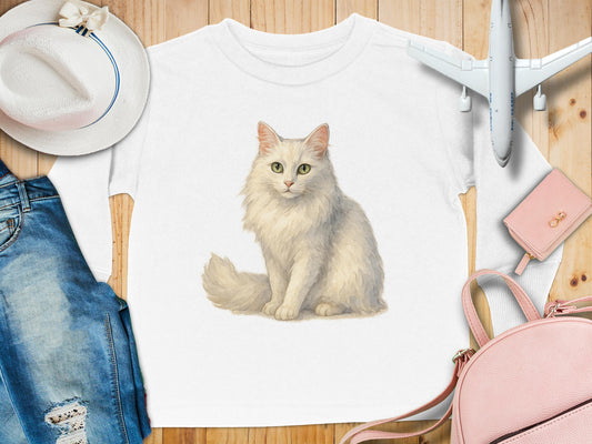 Adorable Cat Illustration on Kids T-shirt product