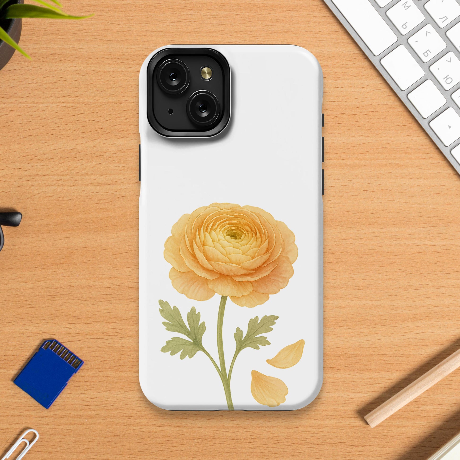 Yellow Flower Art Print Design Phone Case product