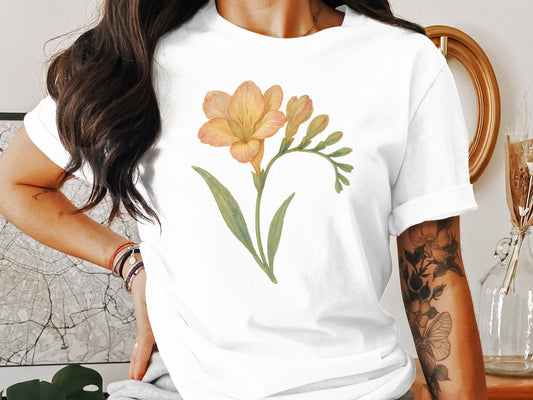 Floral Print Casual White T-Shirt product type