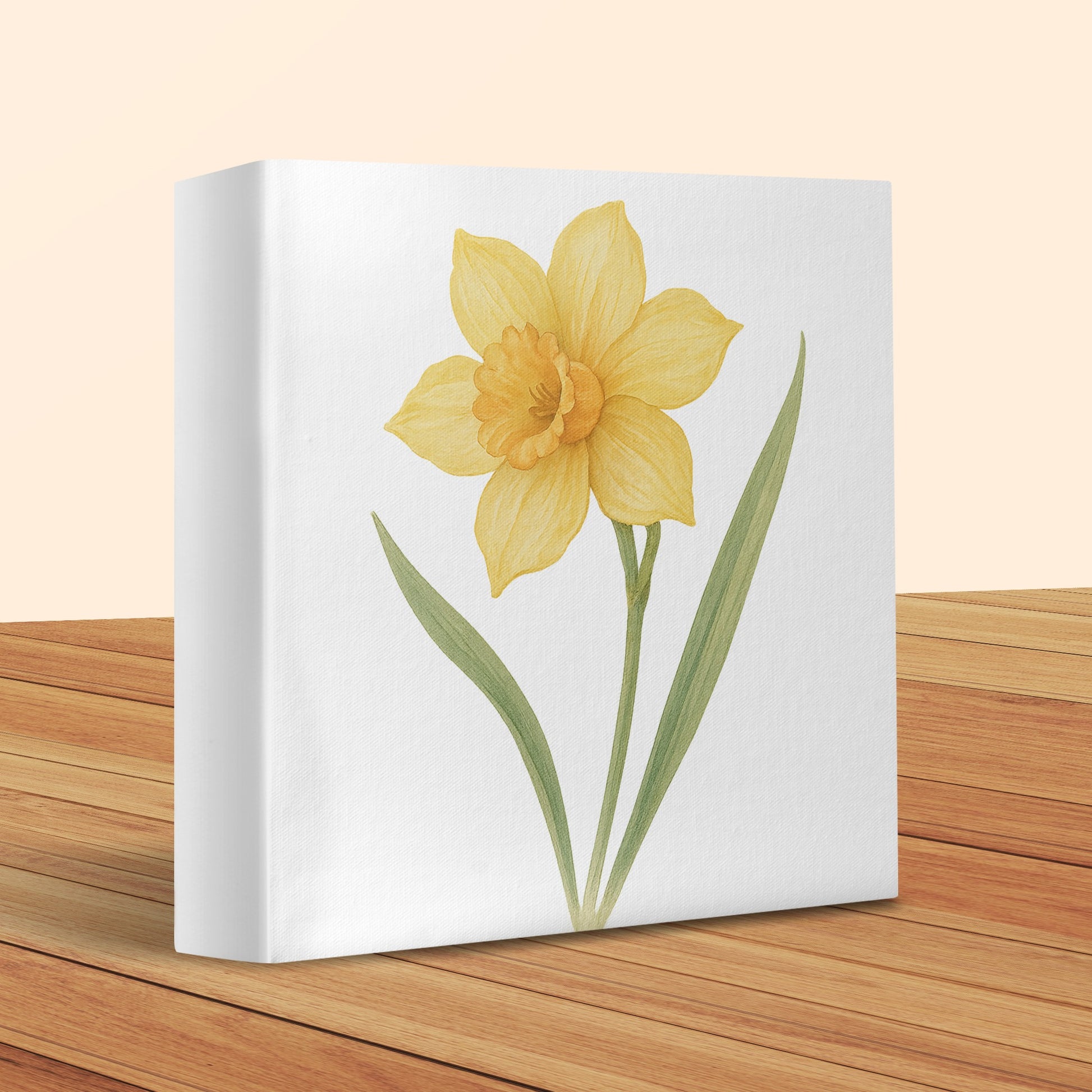 Beautiful Yellow Daffodil Print Wrapped Canvas product