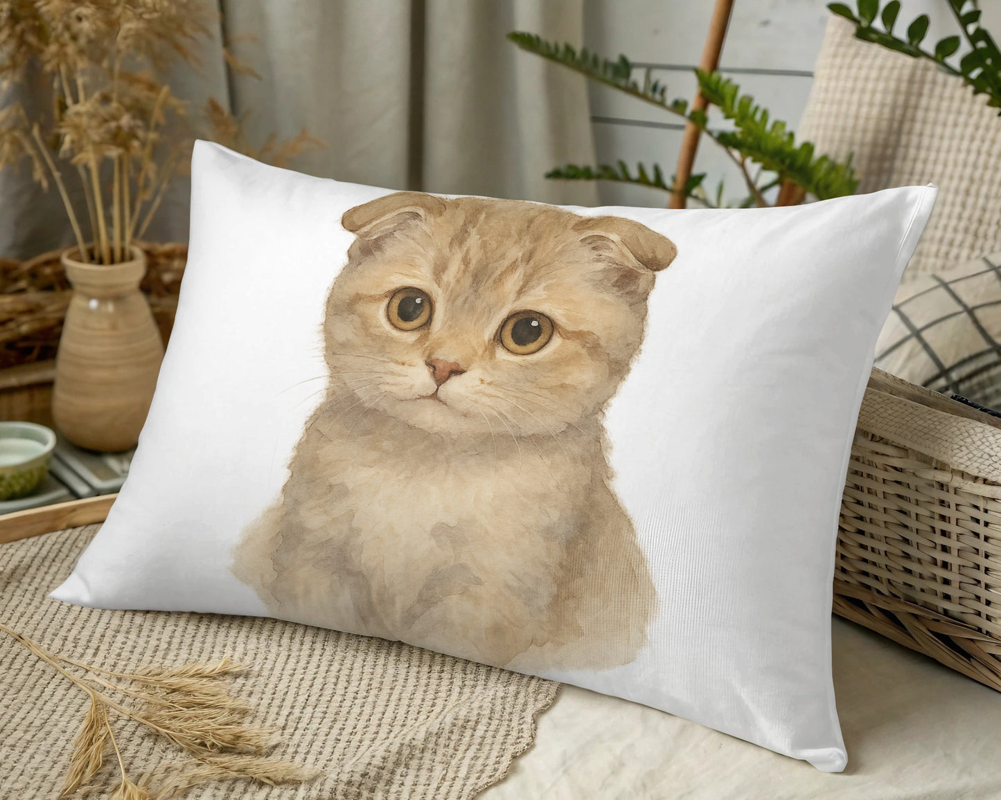 Adorable Kitten Print Home Decor Pillow product type