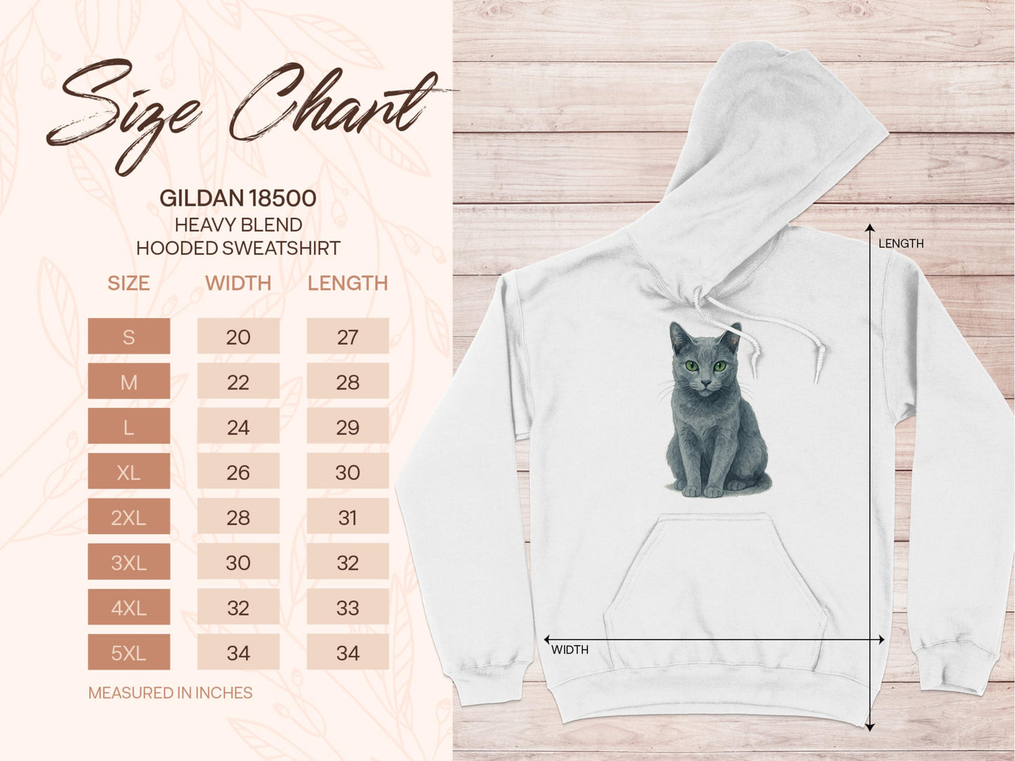 Grey Cat Printed Gildan 18500 Heavy Blend Hoodie product