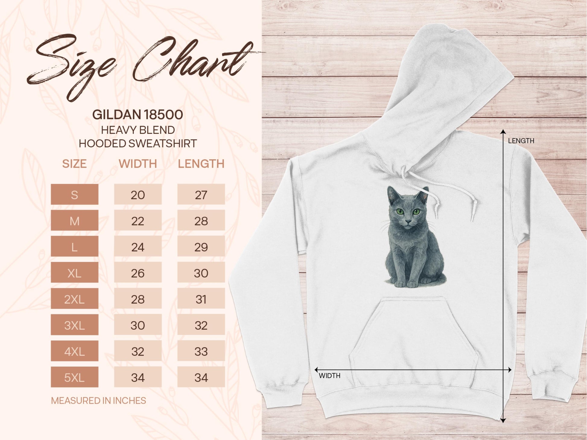 Grey Cat Printed Gildan 18500 Heavy Blend Hoodie product