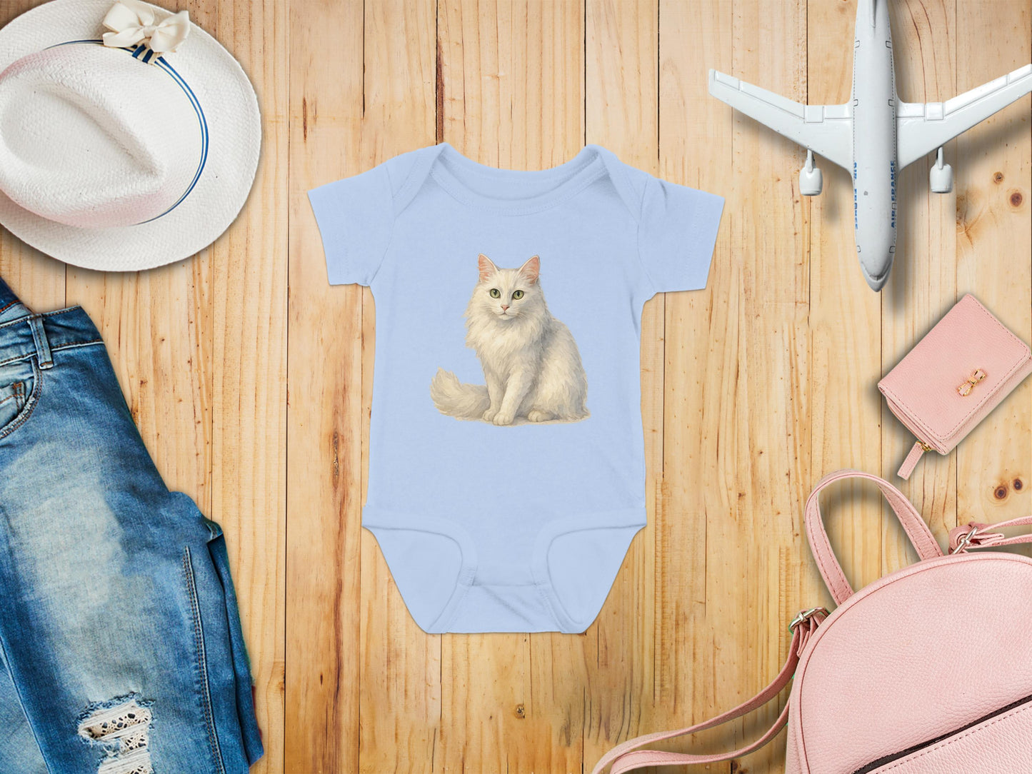 Adorable Cat Print Baby Onesie Unique Baby Clothing Product