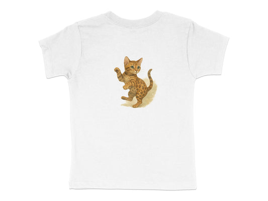 Adorable Kitten Printed Graphic White T-shirt product type