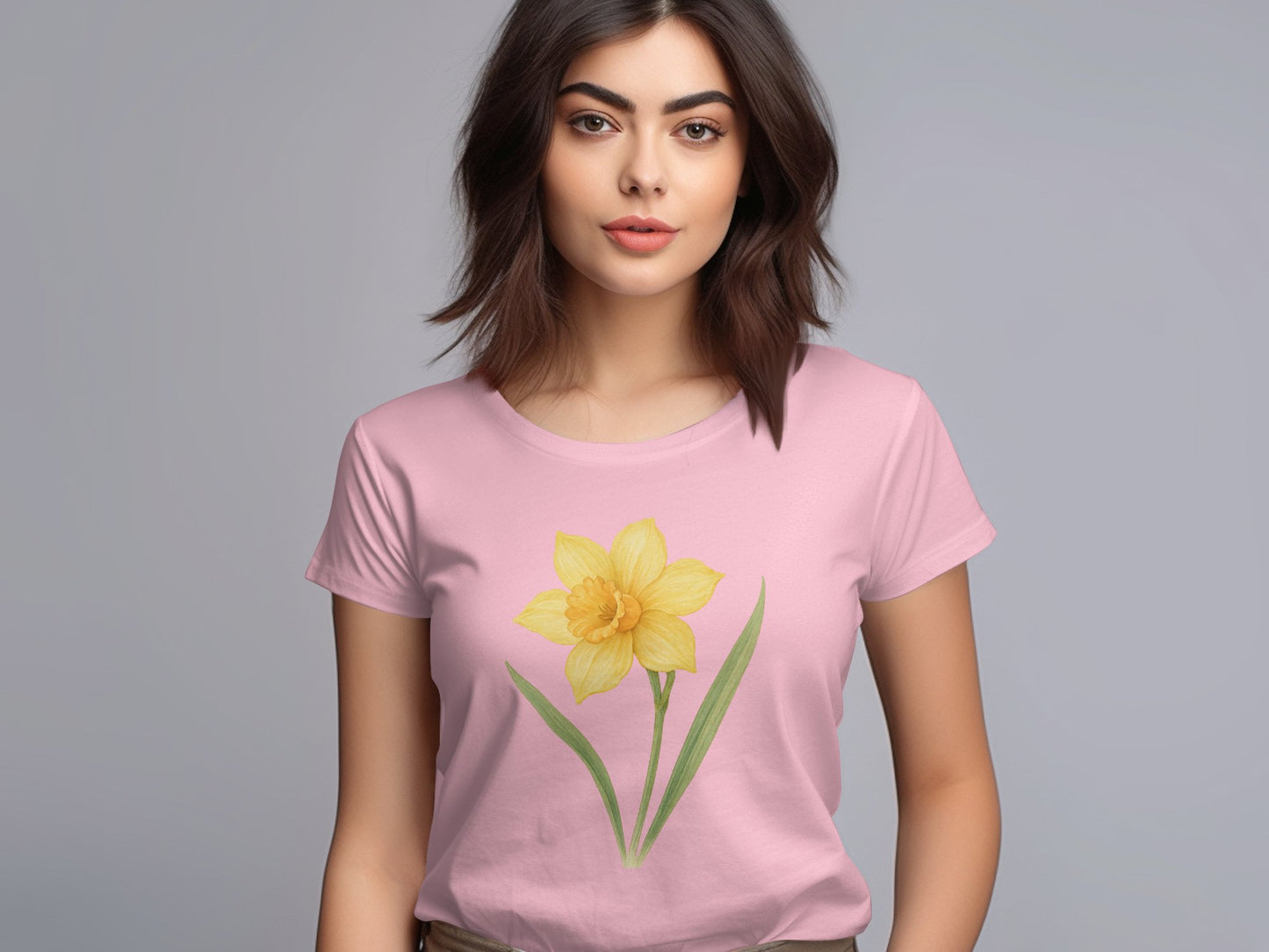 Beautiful Yellow Daffodil Graphic Print T-shirt product