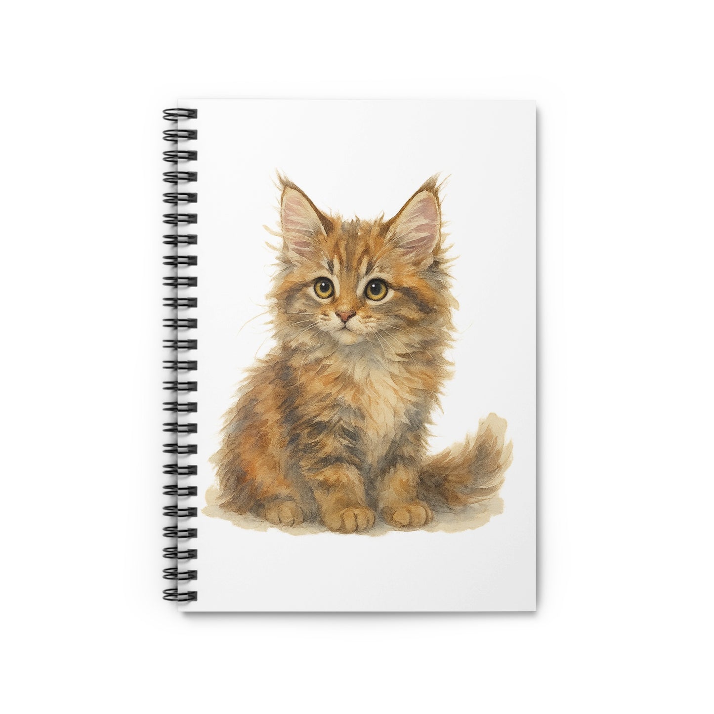 Adorable Kitten Artwork on Spiral Notebook product type