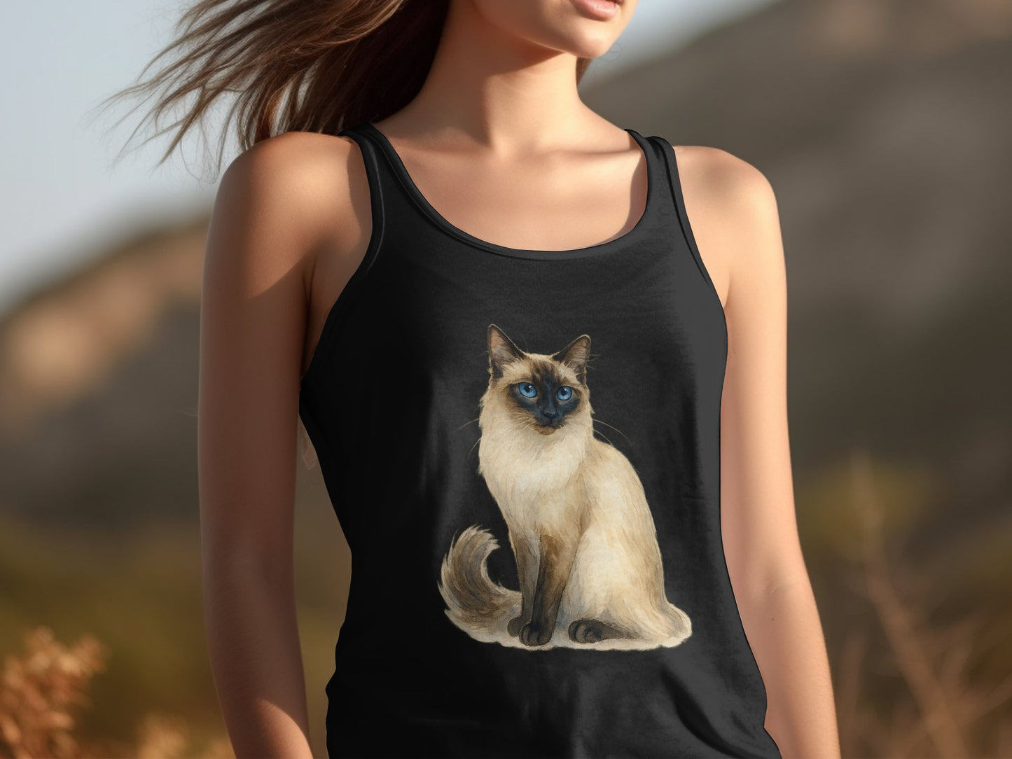 Beautiful Siamese Cat Design Tank Top product