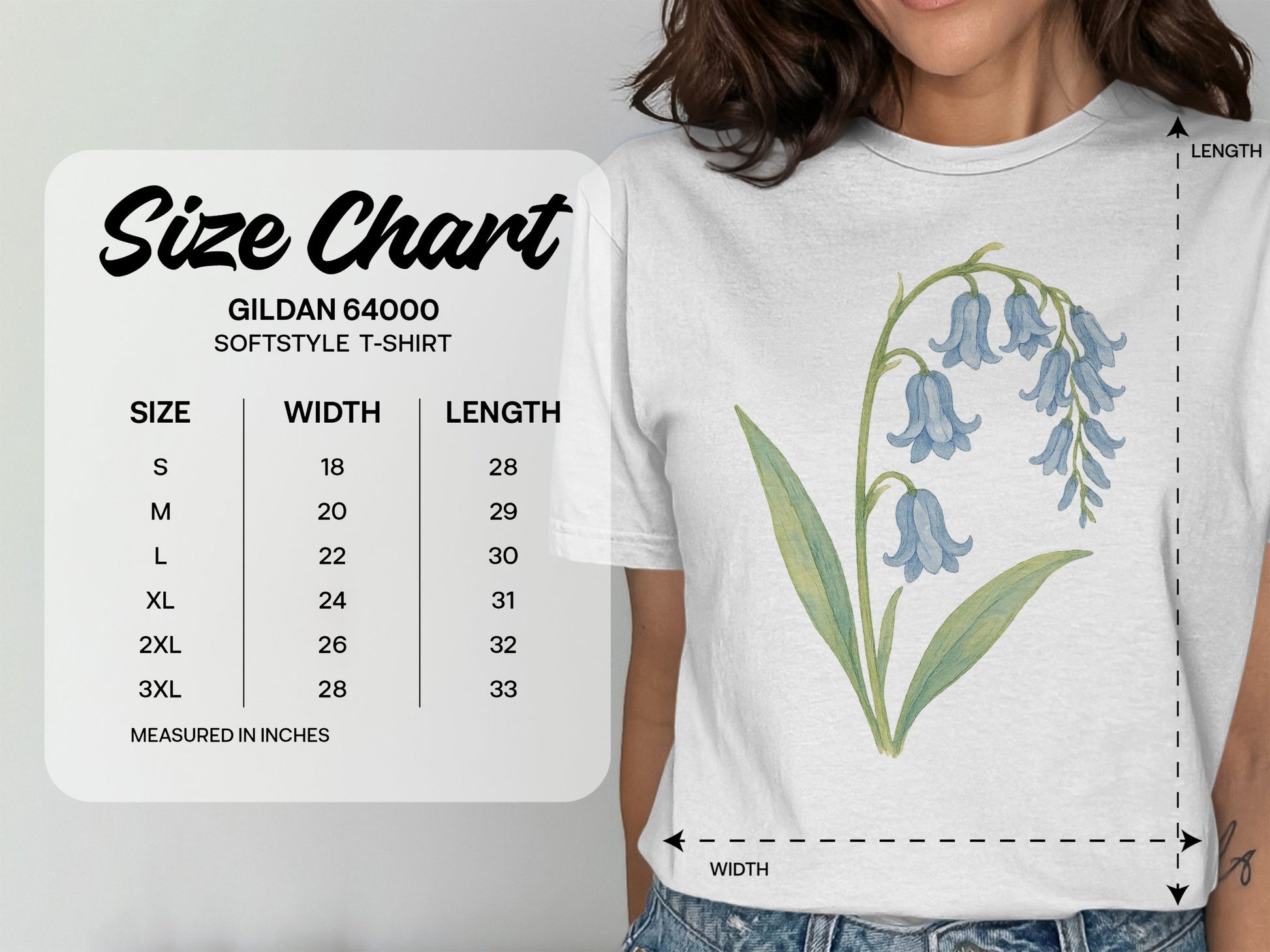 Floral Bluebell Graphic Print Unisex T-Shirt product